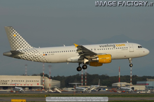 2007-08-24 Malpensa 237 EC-KEZ Airbus A320 Vueling Airlines